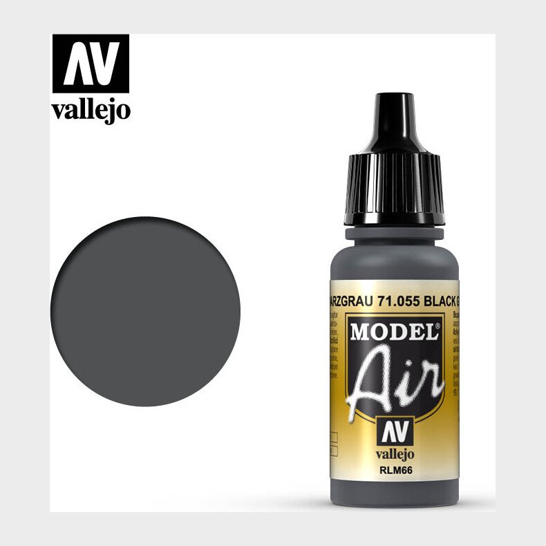 Vallejo - Model Air - Black Grey Rlm66 Mat - 17 Ml - 71055