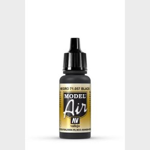 Vallejo - Model Air - Black Mat - 17 Ml - 71057