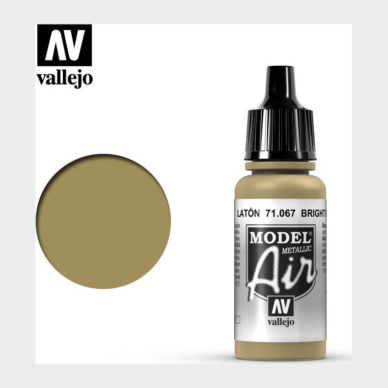 Vallejo - Model Air - Bright Brass Metallic - 17 Ml - 71067