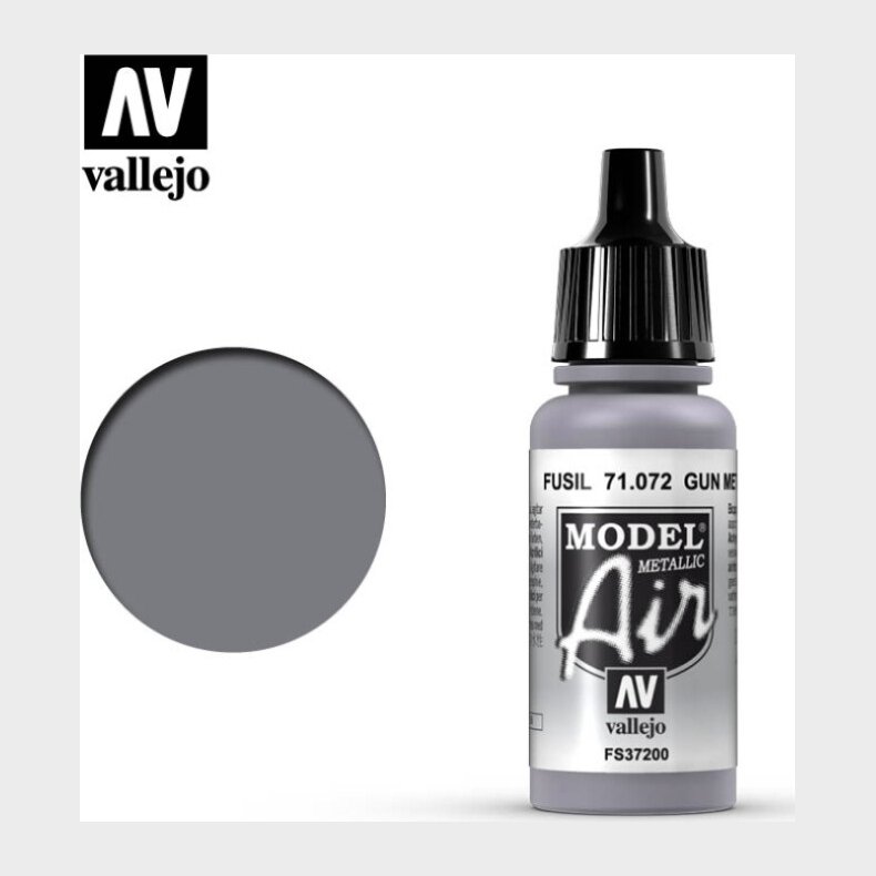 Vallejo - Model Air - Gun Metal Metallic - 17 Ml - 71072
