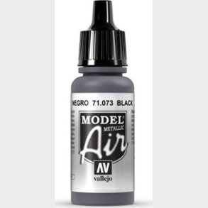 Vallejo - Model Air - Black Metallic - 17 Ml - 71073
