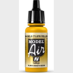 Vallejo - Model Air - Yellow Rlm04 Mat - 17 Ml - 71078