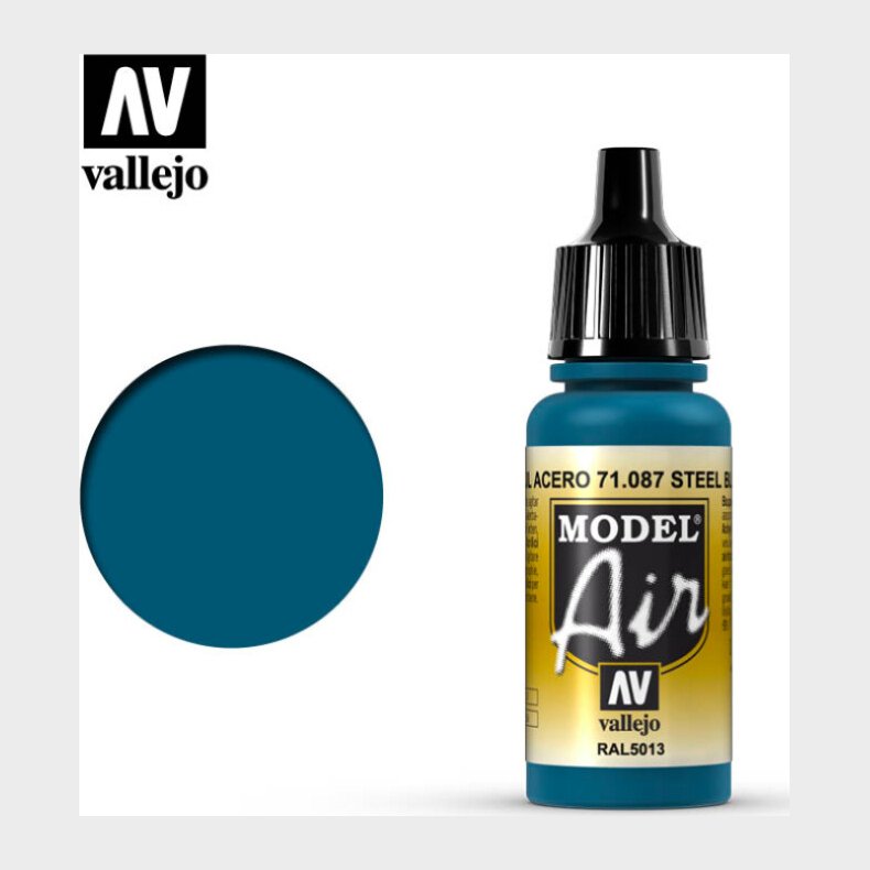 Vallejo - Model Air - Steel Blue Mat - 17 Ml - 71087