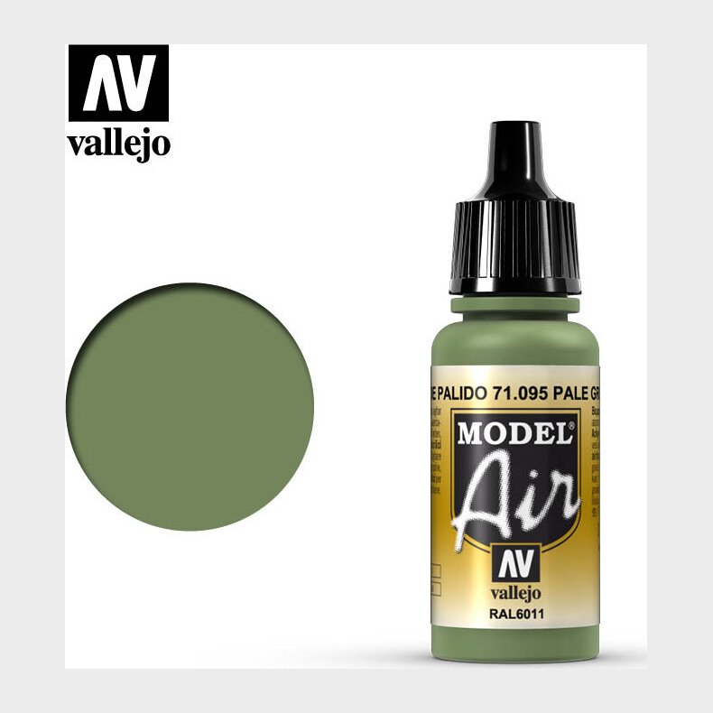 Vallejo - Model Air - Pale Green Mat - 17 Ml - 71095