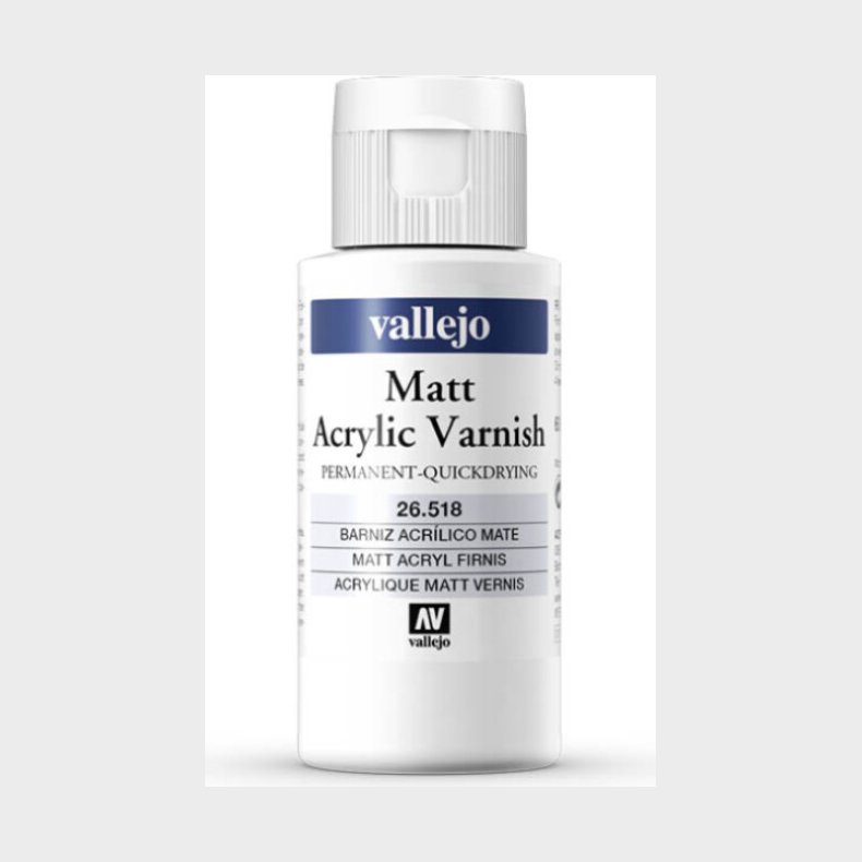 Vallejo - Matt Acrylic Varnish - Quick Drying - Mat Lak - 60 Ml - 26518