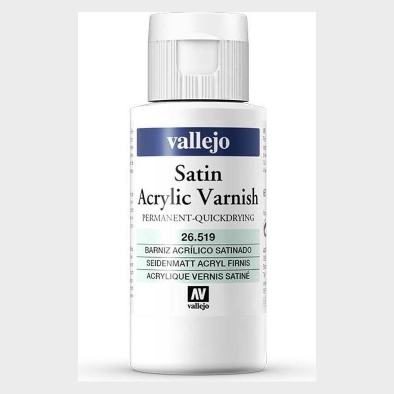 Vallejo - Satin Acrylic Varnish - Quick Drying - Satin Lak - 60 Ml - 26519