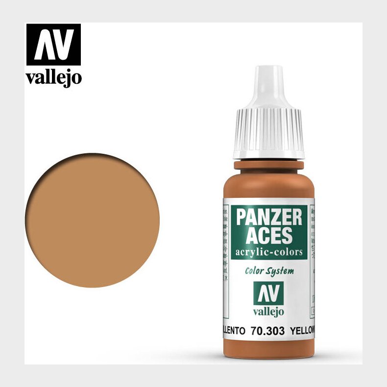 Vallejo - Panzer Aces - Yellowish Rust Mat - 17 Ml - 70303