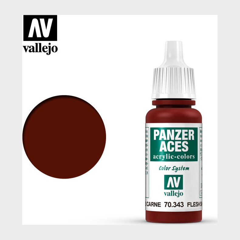Vallejo - Panzer Aces - Flesh Shadows Mat - 17 Ml - 70343