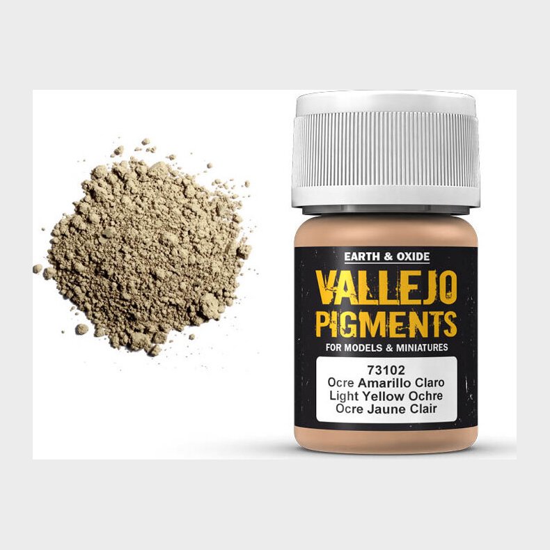 Vallejo - Pigments - Light Yellow Ochre - 35 Ml - 73102