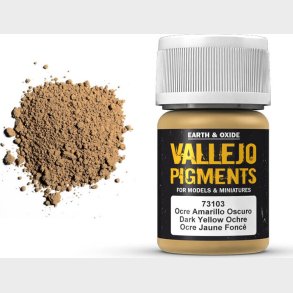 Vallejo - Pigments - Dark Yellow Ochre - 35 Ml - 73103