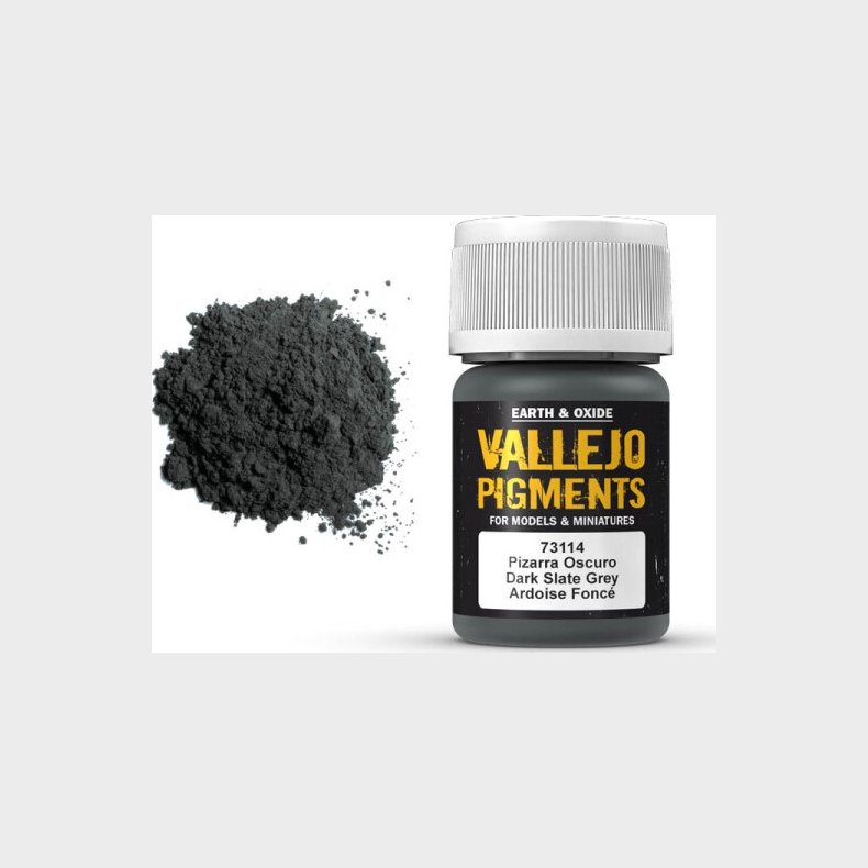 Vallejo - Pigments - Dark Slate Grey - 35 Ml - 73114