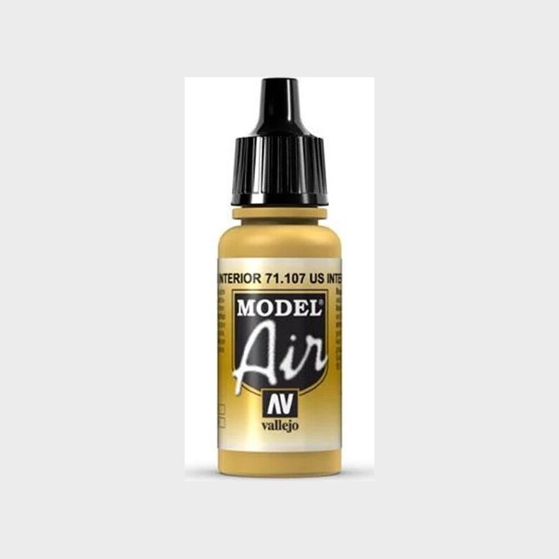 Vallejo - Model Air - Us Interior Yellow Mat - 17 Ml - 71107