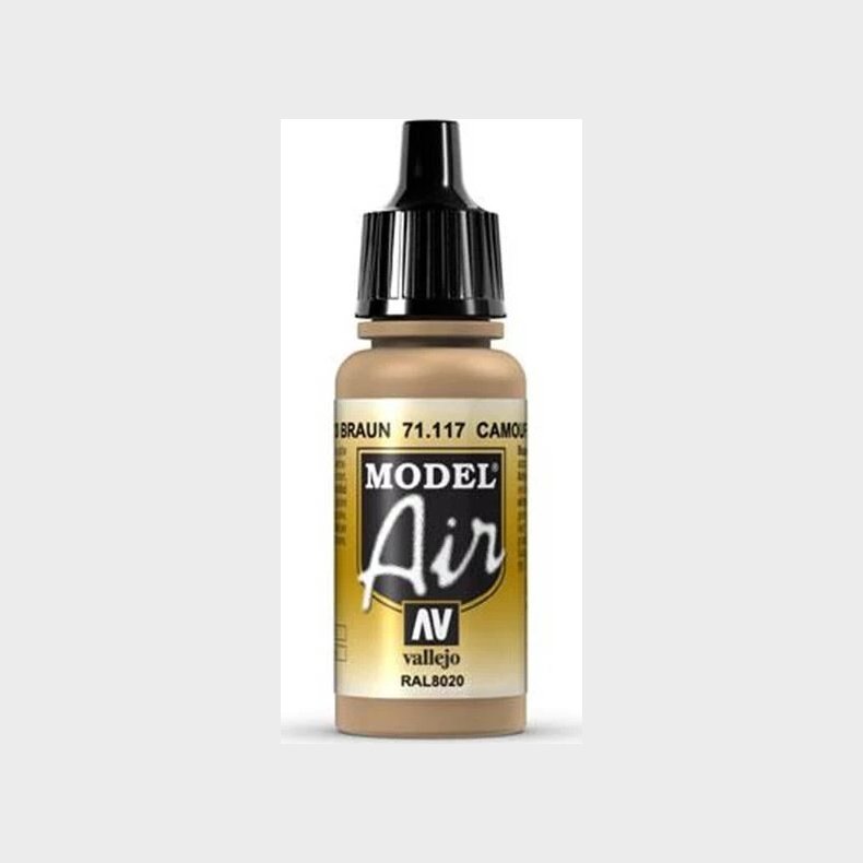 Vallejo - Model Air - Camouflage Brown Mat - 17 Ml - 71117