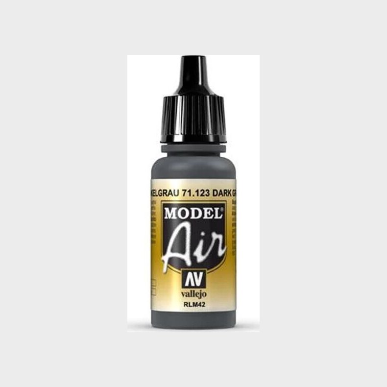 Vallejo - Model Air - Dark Grey Rlm42 Mat - 17 Ml - 71123