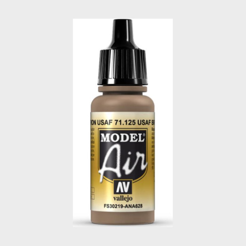 Vallejo - Model Air - Usaf Brown Mat - 17 Ml - 71125