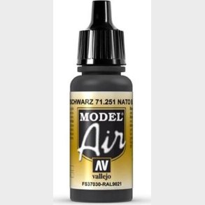 Vallejo - Model Air - Nato Black Mat - 17 Ml - 71251