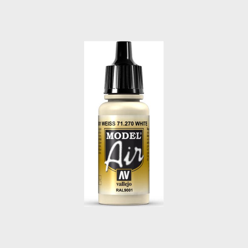 Vallejo - Model Air - White Ral9001 Mat - 17 Ml - 71270