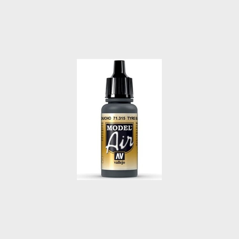 Vallejo - Model Air - Tyre Black Mat - 17 Ml - 71315
