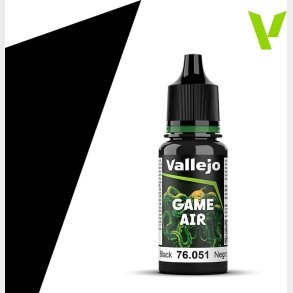 Vallejo - Game Air - Black Mat - 18 Ml - 76051