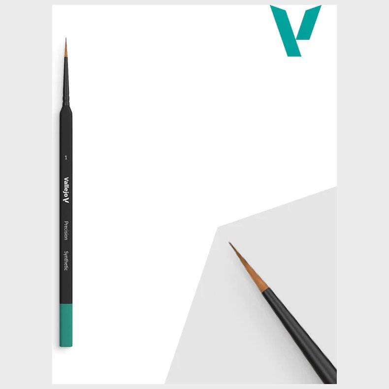 Vallejo - Pensel - Rund Syntetiske Hr - Trekantet Skaft - No. 1