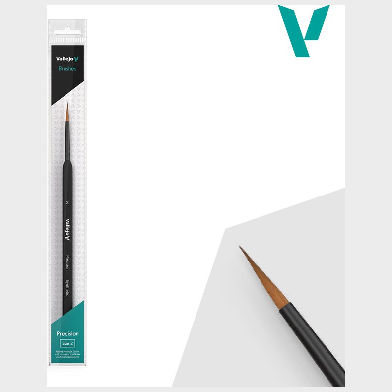 Vallejo - Pensel - Rund Syntetiske Hr - Trekantet Skaft - No. 2