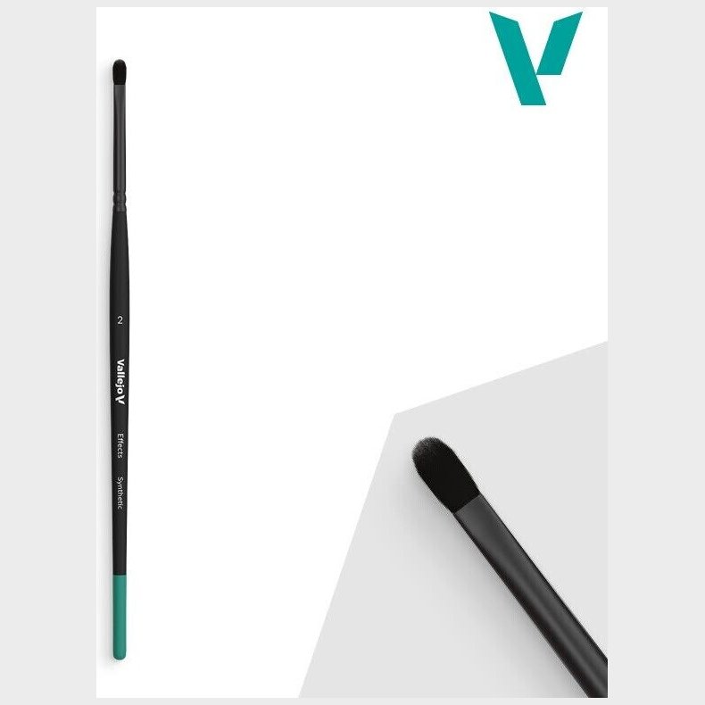 Vallejo - Pensel - Flad Filbert Shader Syntetisk - No. 2