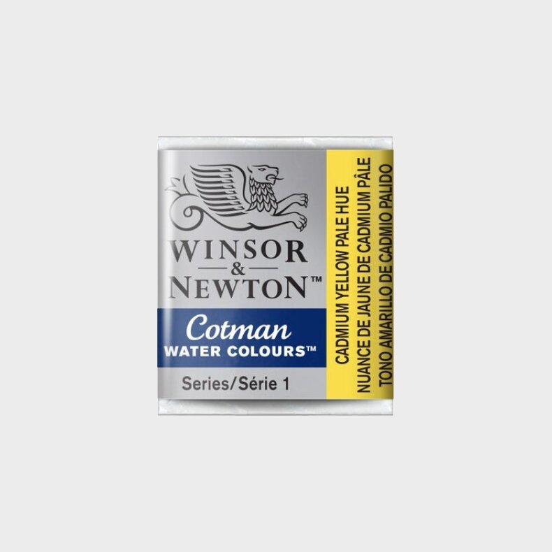 Winsor &amp; Newton - Cotman Watercolour - 1/2 Pan - Cadmium Gul Bleg