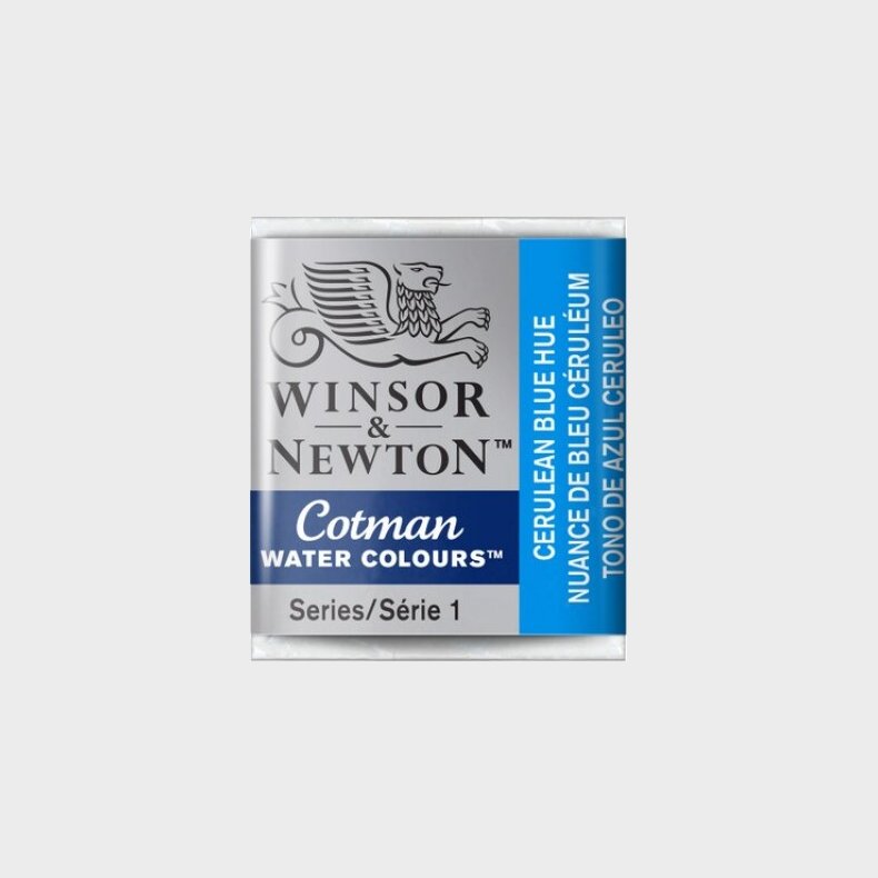 Winsor &amp; Newton - Cotman Watercolour - 1/2 Pan - Cerulean Bl