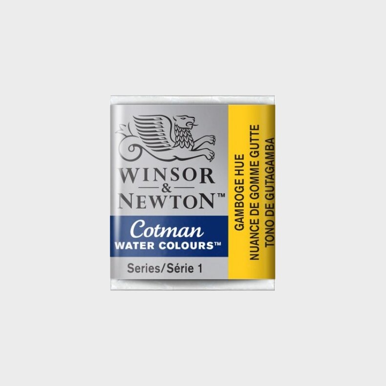 Winsor &amp; Newton - Cotman Watercolour - 1/2 Pan - Gamboge Gul