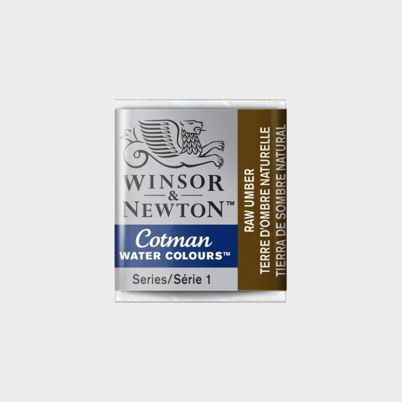 Winsor &amp; Newton - Cotman Watercolour - 1/2 Pan -  Raw Umber