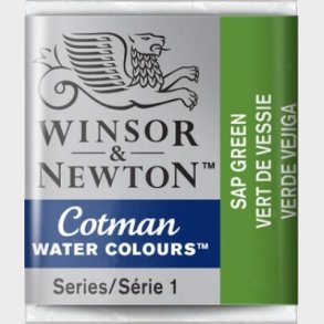 Winsor & Newton - Cotman Watercolour - 1/2 Pan - Sap Grn