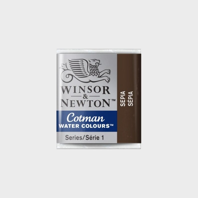 Winsor &amp; Newton - Cotman Watercolour - 1/2 Pan - Sepia Brun