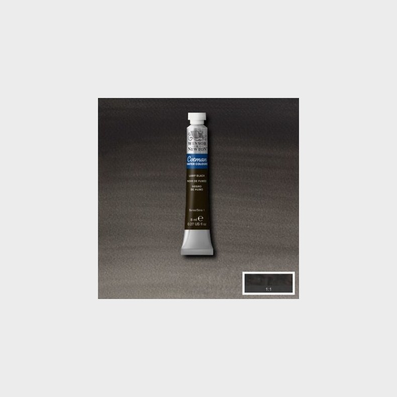 Winsor &amp; Newton - Cotman Watercolour - 8 Ml - Lampe Sort