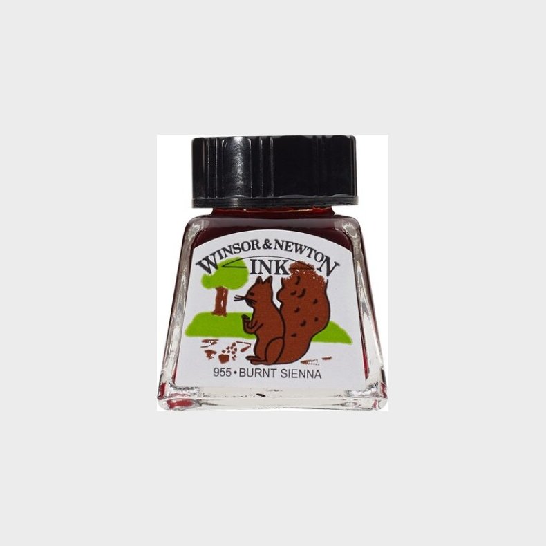 Winsor &amp; Newton - Drawing Ink 14ml Burnt Sienna 074 - 1005074 - Winsor &amp; Newton