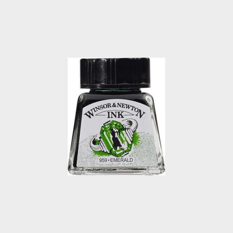 Winsor &amp; Newton - Tegne Blk - 14 Ml - Smaragd Grn