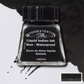 Winsor & Newton - Tegne Blk - 14 Ml - Liquid Indian