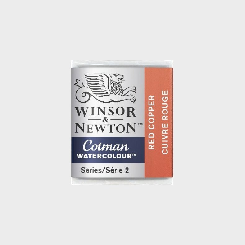 Winsor &amp; Newton - Cotman Watercolour - 1/2 Pan - Rd Kobber