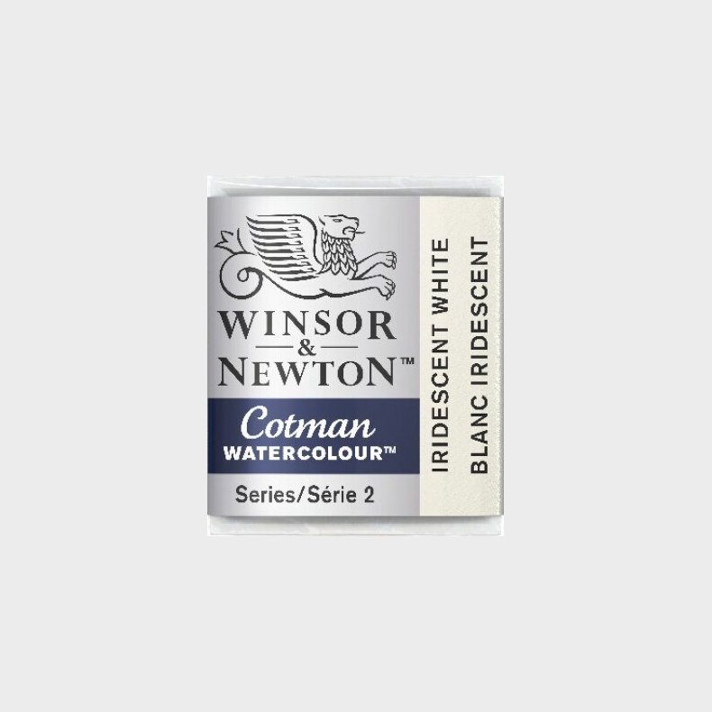 Winsor &amp; Newton - Cotman Watercolour - 1/2 Pan - Iriserende Hvid
