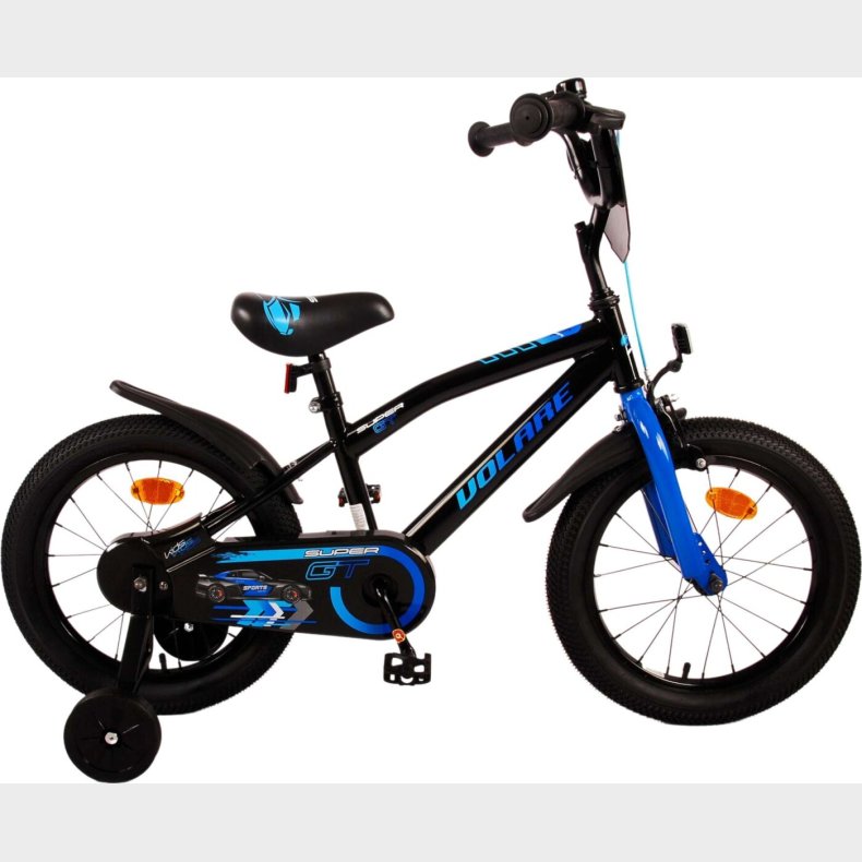 Volare - Brnecykel Med Stttehjul - 16" - Super Gt - Bl