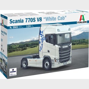 Italeri - Scania S770 V8 White Cab Truck Byggest - 1:24 - 3965s