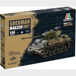Italeri - M4a3e8 Sherman Fury Tank Byggest - 1:56 - 15772