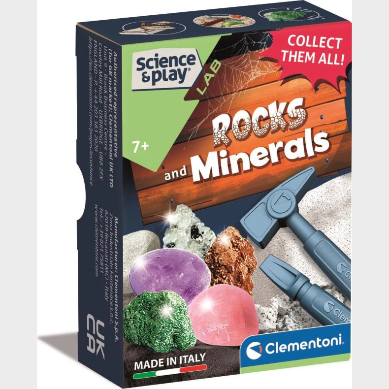 Clementoni - Science &amp; Play - Rocks And Minerals Udgravningsst