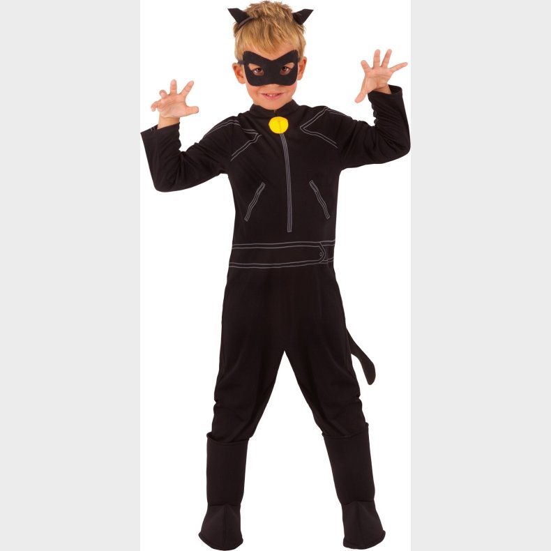 Cat Noir Kostume Til Brn - 3-4 r - Rubies