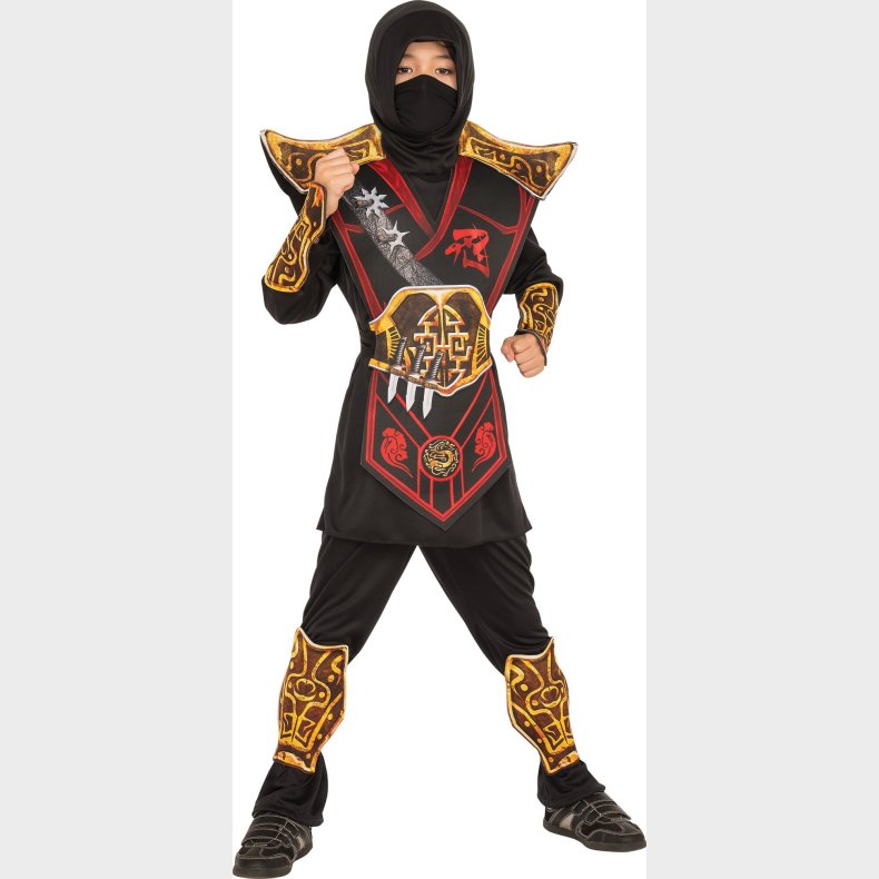 Ninja Kostume Til Brn - Deluxe - 3-4 r - Rubies