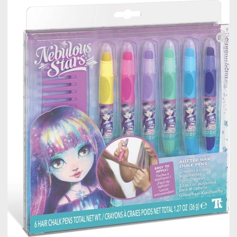 Nebulous Stars - Glitter Hrkridt Til Brn - 6 Stk