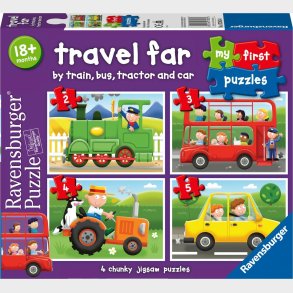 Ravensburger Puslespil - Travel Far - My First Puslespil - 4 Stk