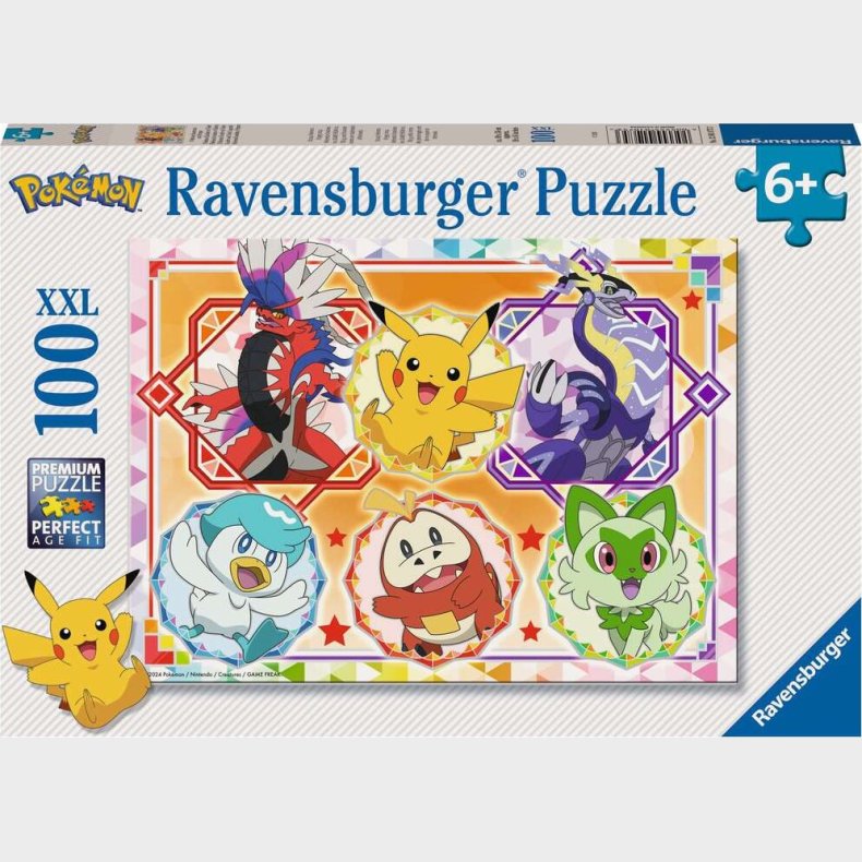 Pok&eacute;mon Puslespil - 100 Xxl Brikker - Ravensburger