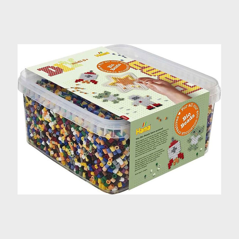 Hama Bio Midi Perlest - 15.000 Perler Og 1 Stjerne Plade I Btte - 1900