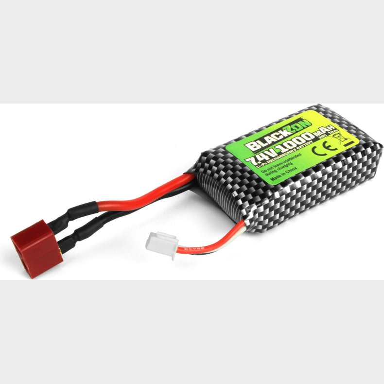 Battery Pack (lipo 7.4v, 1000mah), W/t-plug - 540223 - Blackzon