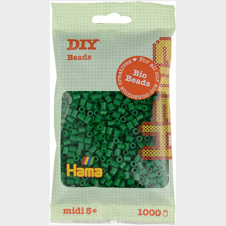 Hama Bio Midi Perler - Grn - 1.000 Perler - 190-10